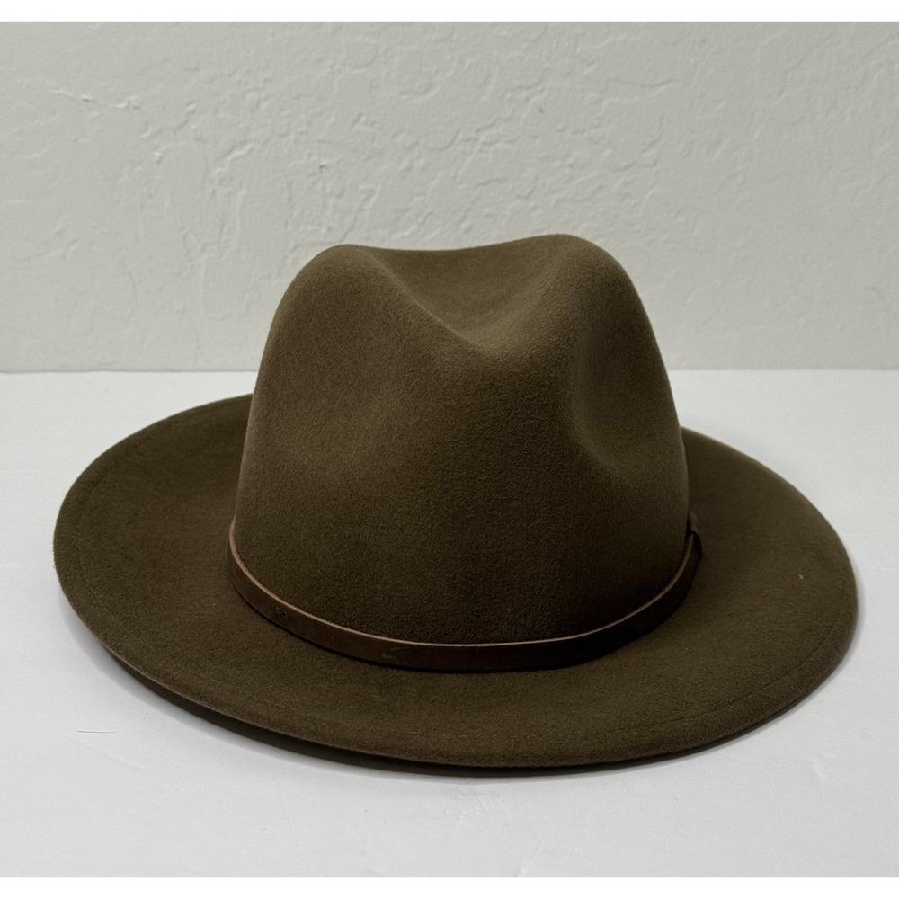 Will + Bear Cubs William Brown Wool Fedora Hat Crushable Travel Adjustable Sm-Lg